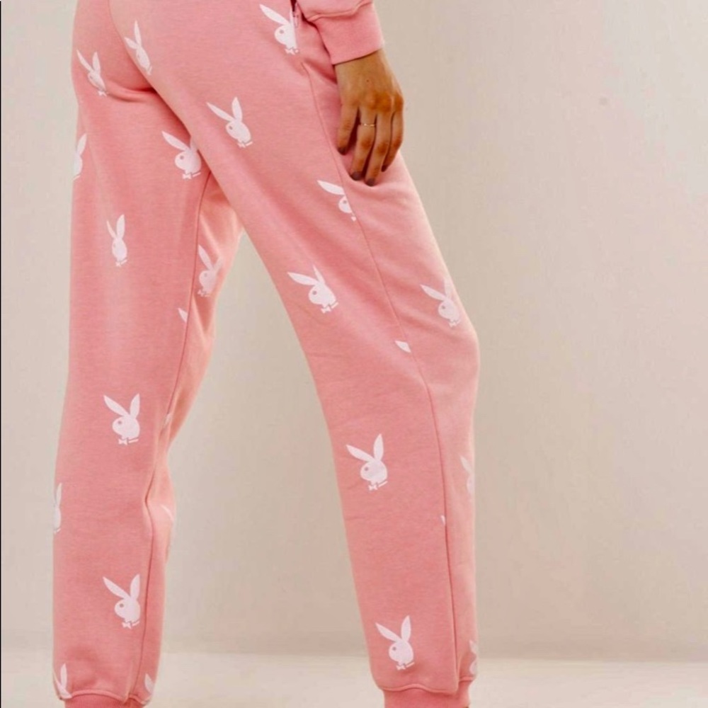 Playboy missguided pink joggers